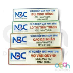 Bảng Tên Nhân Viên May Kon Tum
